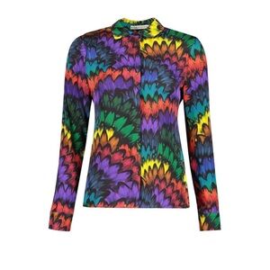 alice + olivia Willa Placket Top